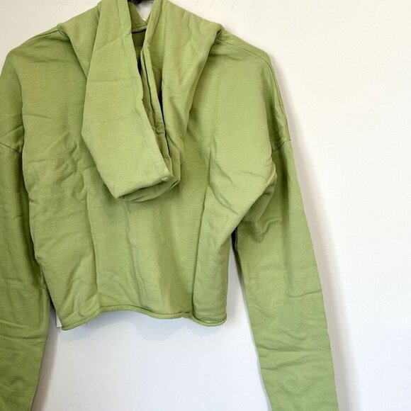 NWT MATE the Label Green Organic Terry Crop Hoodie - Small - Picture 7 of 8